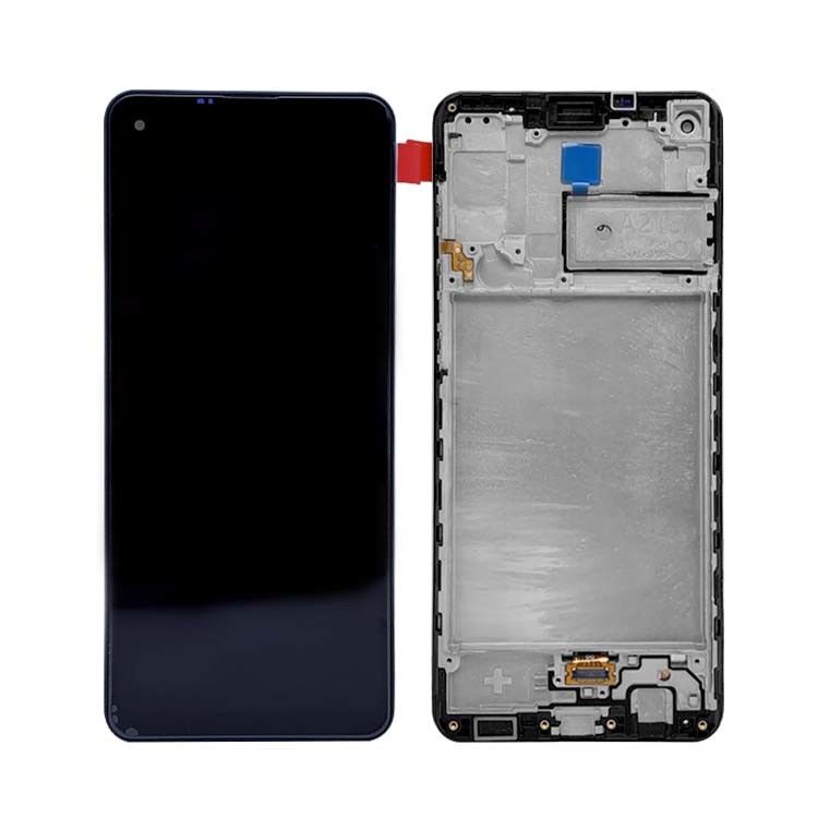 A21S için Çerçeve ile A21S LCD LCD Yeni Servis Paketi LCDS  A217 Cep telefonu Ekran Ekranı Pantalla