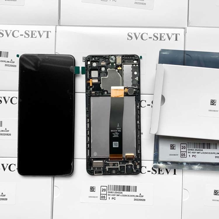 A326B LCD Ekranı + Çerçeve  A32 5G Orijinal Servis Paketi LCDS  A326B Cep Telefonu Dokunmatik Ekran Pantalla