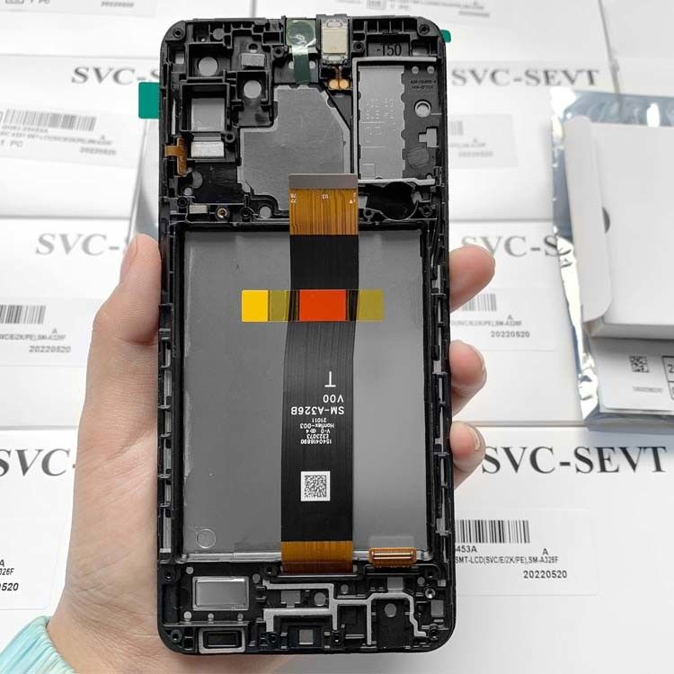 A326B LCD Ekranı + Çerçeve  A32 5G Orijinal Servis Paketi LCDS  A326B Cep Telefonu Dokunmatik Ekran Pantalla