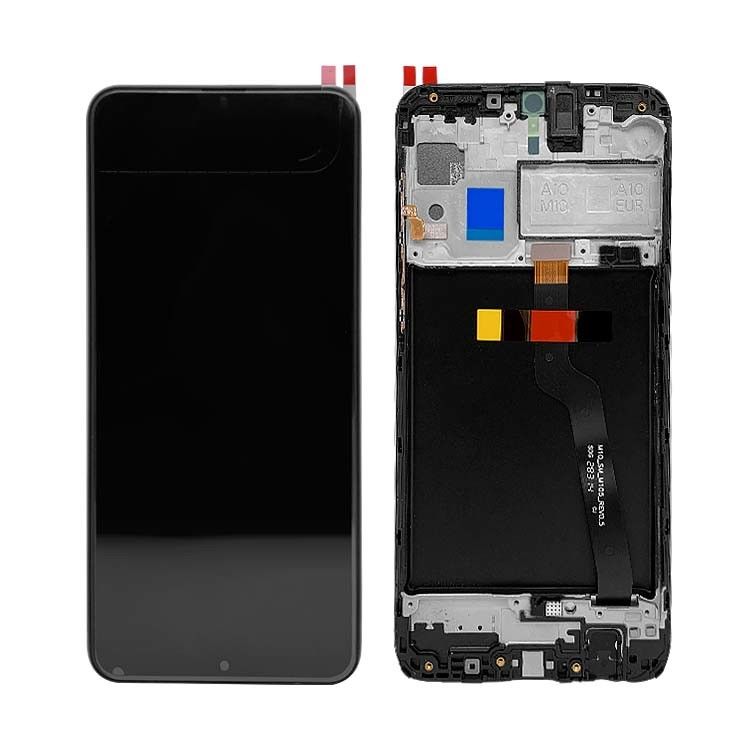 M10 Mobil Telefon Dokunmatik Ekran Ekranı için Çerçeve ile M10 LCD  M105 Orijinal Hizmet Paketi LCDS Pantalla