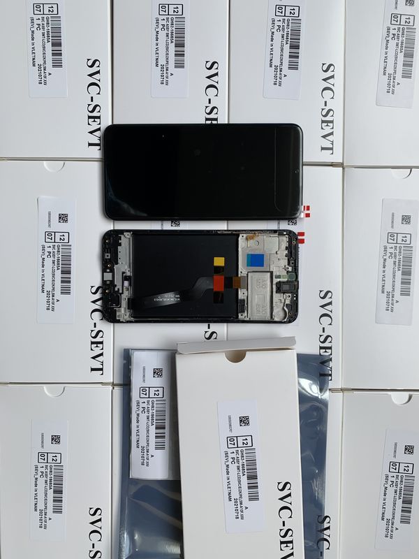 M10 Mobil Telefon Dokunmatik Ekran Ekranı için Çerçeve ile M10 LCD  M105 Orijinal Hizmet Paketi LCDS Pantalla