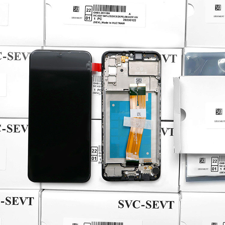 A02S Sanayi Dokunmatik Ekran Ekranı  A025 Servis Paketi LCDS Pantallonu için Çerçeve ile Toptan A02S LCD