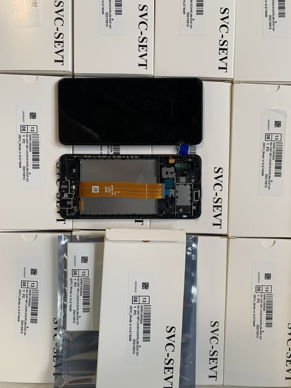 A022 için çerçeve ile A02 LCD Ekranı Orijinal Dokunmatik Ekran Dijitalleştiricisi Pantalla  A02 Servis Paketi LCDS