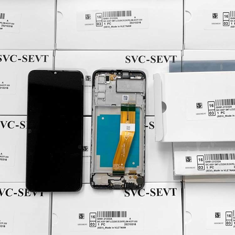 Orijinal A03S Servis Paketi  a03s Mobil Telefon Ekran Ekranı için Çerçeve ile LCD  A037 Yüksek Kaliteli Pantalla