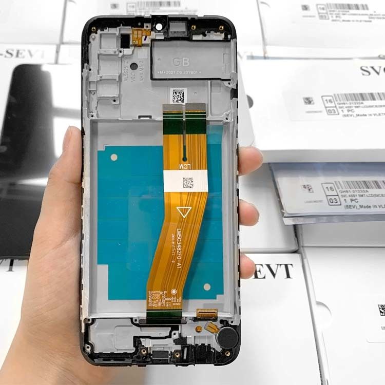 Orijinal A03S Servis Paketi  a03s Mobil Telefon Ekran Ekranı için Çerçeve ile LCD  A037 Yüksek Kaliteli Pantalla