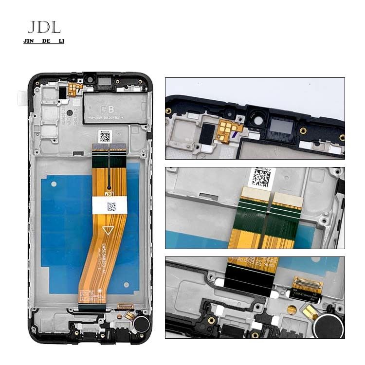 Orijinal A03S Servis Paketi  a03s Mobil Telefon Ekran Ekranı için Çerçeve ile LCD  A037 Yüksek Kaliteli Pantalla