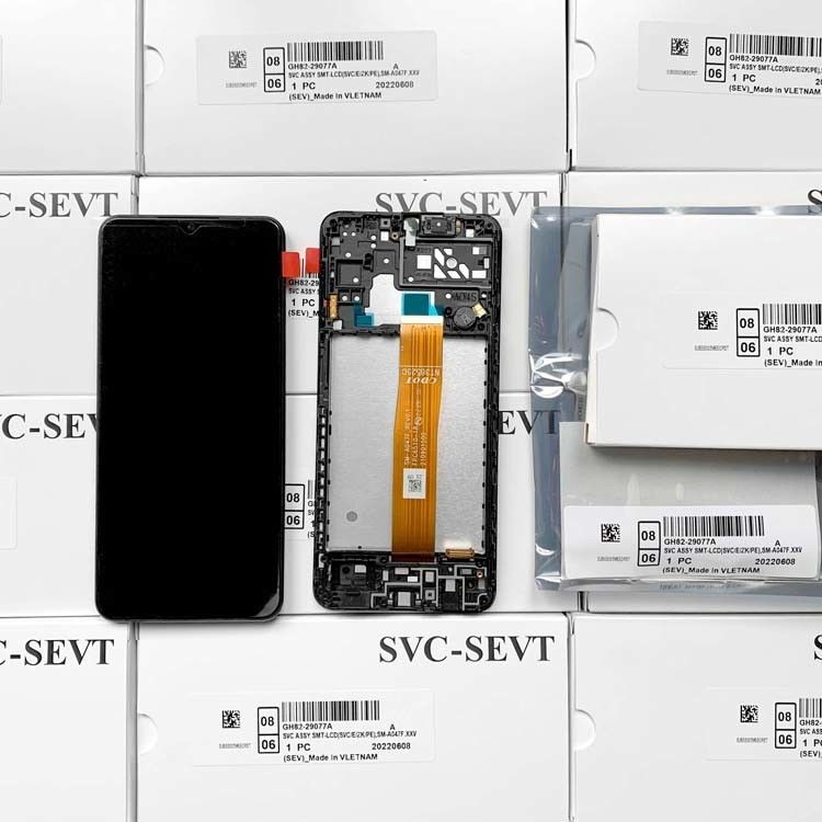 A04S LCD Çerçeve ile LCD  a04s için Orijinal Servis Paketi LCDS  A047 Cep telefonu Ekran Ekranı Pantalla