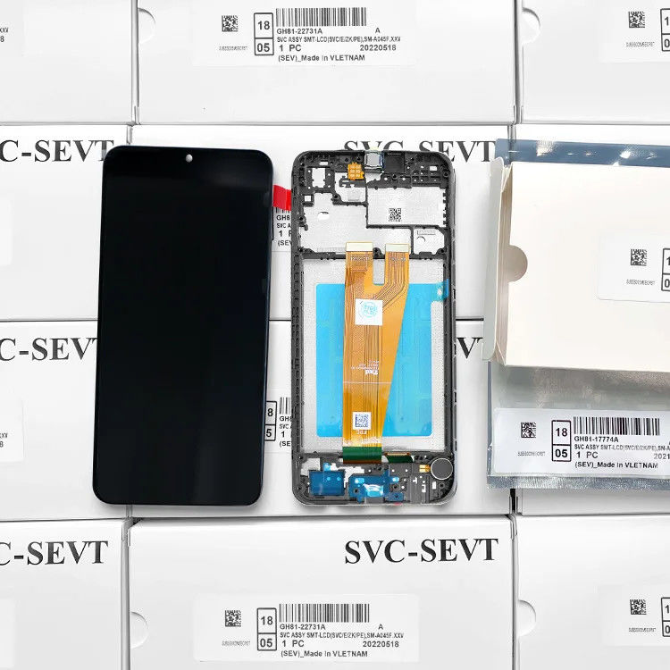 A045  a045 Cep telefonu dokunmatik ekranı ile ekran ekranı  A04 orijinal servis paketi LCDS