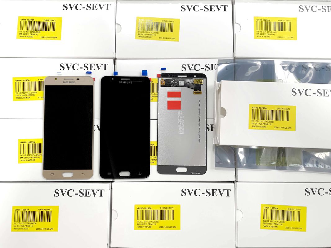 J7 Prime LCD Ekranı TFT LCD Teknolojisi Özel Logo Yazdırma Mobil için ambalaj Samung ekran LCD için ekran