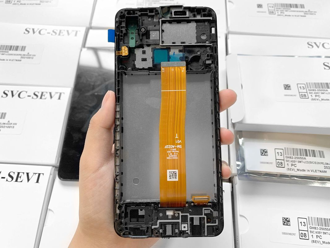 Profesyonel yüksek kaliteli orijinal servis paketi LCD A022 Core cep telefonu LCD'leri  A01 Core için mobil LCD ekranı
