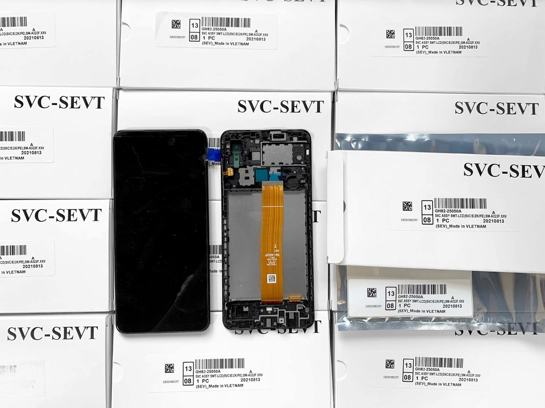 Profesyonel yüksek kaliteli orijinal servis paketi LCD A022 Core cep telefonu LCD'leri  A01 Core için mobil LCD ekranı