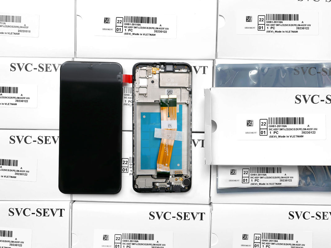 Telefon Ekranı LCD A02s Yüksek Performanslı Ekranlar İçin LCD Değiştirme Servis Paketi