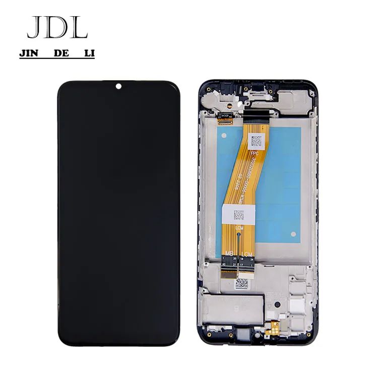 %100 test edilmiş QC A02S LCD Değiştirme Anti-Statik Çanta Paketi Siyah Mobil LCD Ekranı