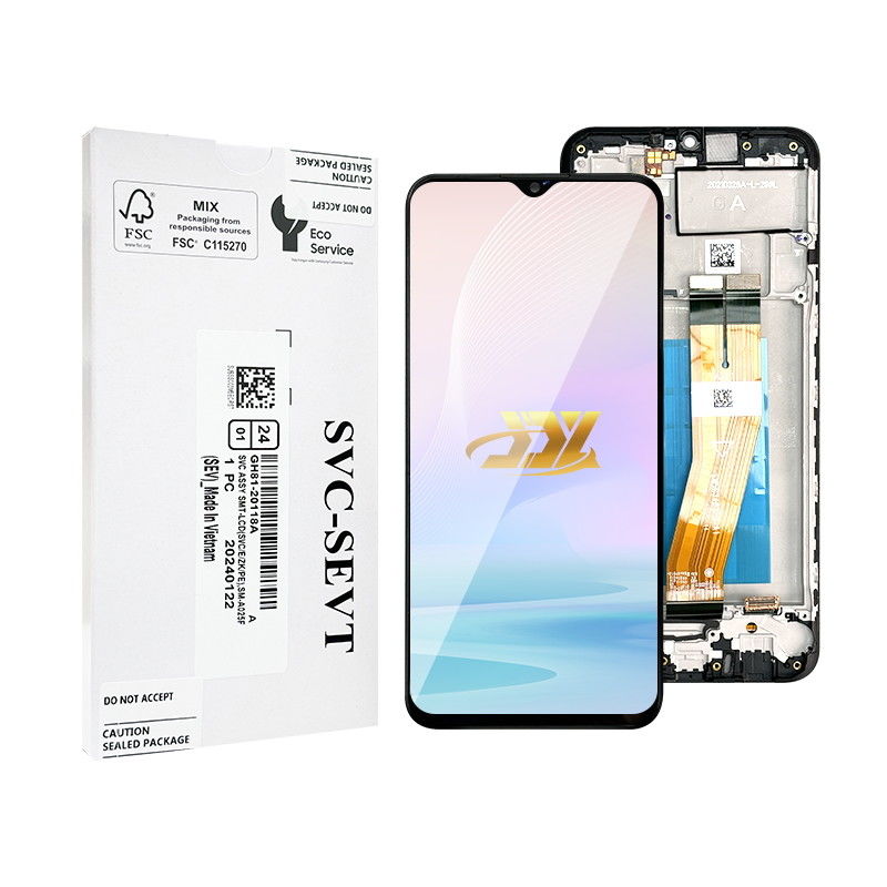 %100 test edilmiş QC A02S LCD Değiştirme Anti-Statik Çanta Paketi Siyah Mobil LCD Ekranı