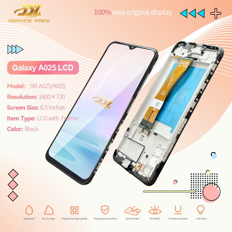 %100 test edilmiş QC A02S LCD Değiştirme Anti-Statik Çanta Paketi Siyah Mobil LCD Ekranı